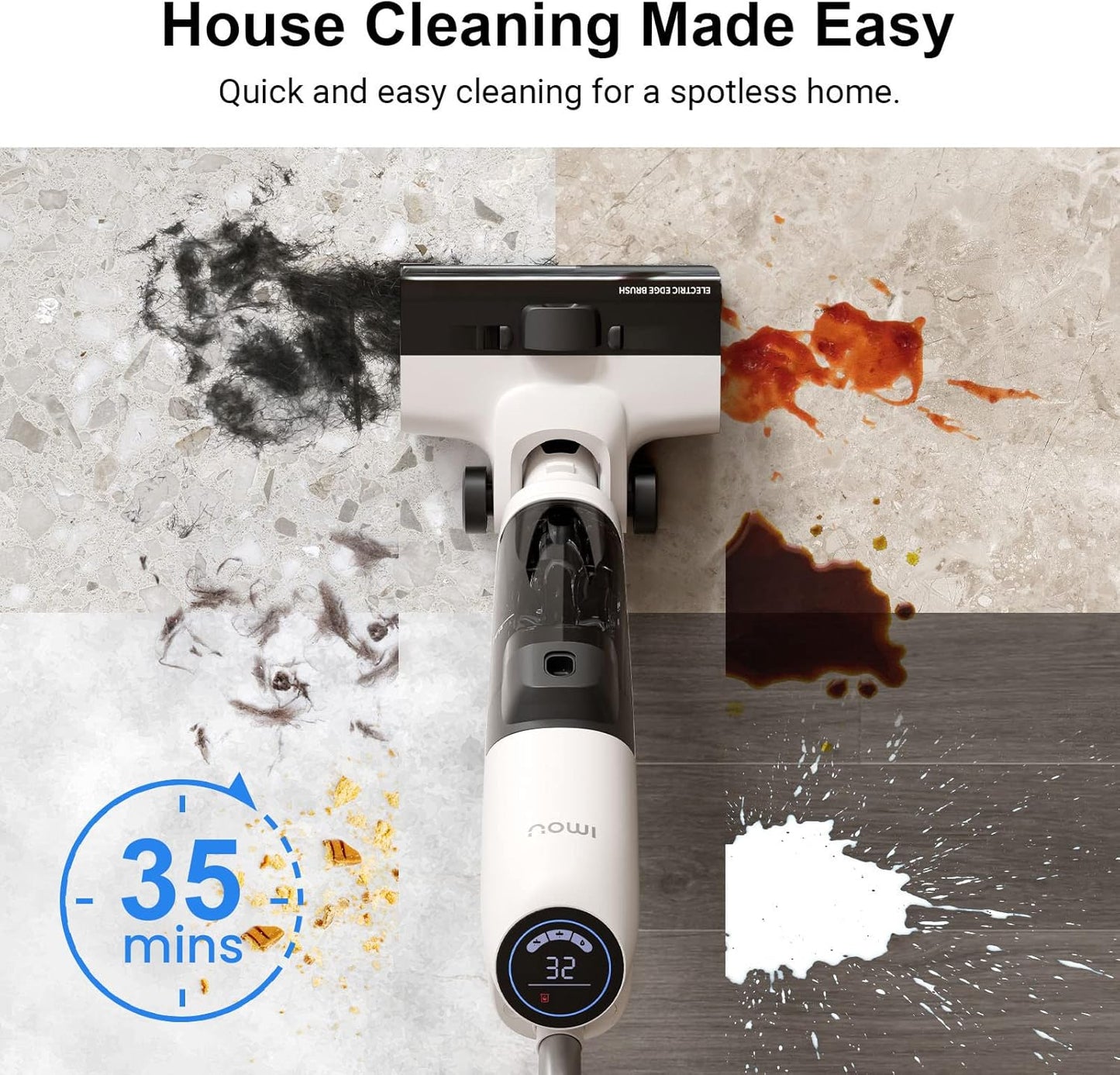(Excellent)  IMOU SV1 Smart Wet & Dry Vacuum Mop | Model RV-HW1 •