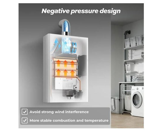 (New Open Box) Fogatti  InstaGas Classic CS120 Tankless Water Heater | 5.1 GPM • 120,000 BTU • Natural Gas