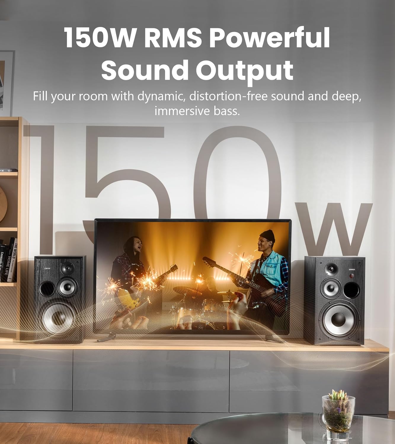 (Excellent) Edifier R2850DB Bluetooth Bookshelf Speakers, Wireless Studio Monitor, 3-Way Powered  (Pair)