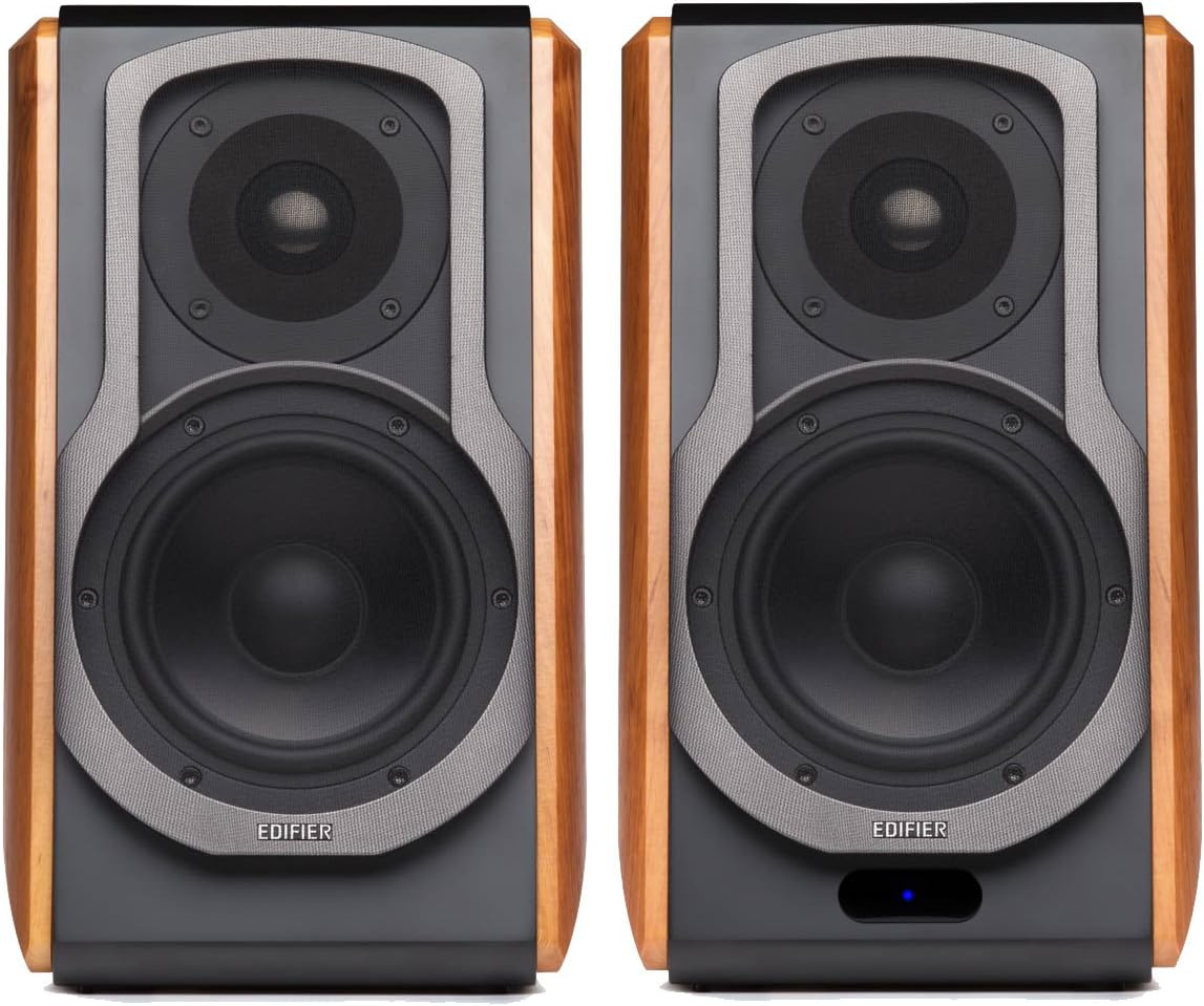 (Excellent) Edifier S1000DB Audiophile Active Bookshelf Speakers - Bluetooth 4.0 - Optical Input - Powered Near-Field Monitor Speaker.