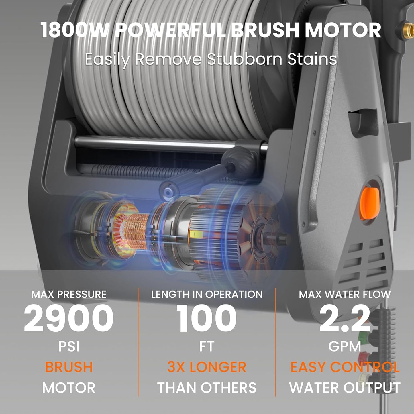 (New Open Box) Giraffe Tools Grandfalls Pressure Washer Electric Wall Mounted Pressure Washer