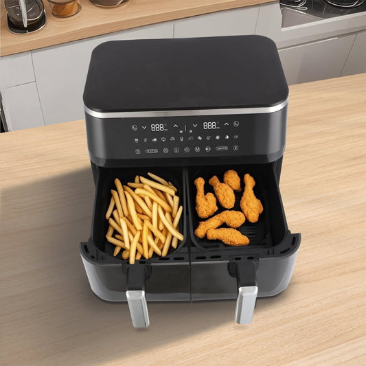 (New Open Box)  Ultima Cosa Presto Luxe Digital Dual Air Fryer 9L | Dual Basket • Smart Touch