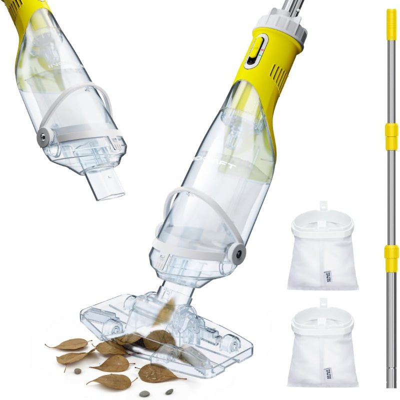 (New Open Box) InoKraft Cordless Pool Vacuum Cleaner, Rechargeable, Handheld Pool Vacuum for Above Ground