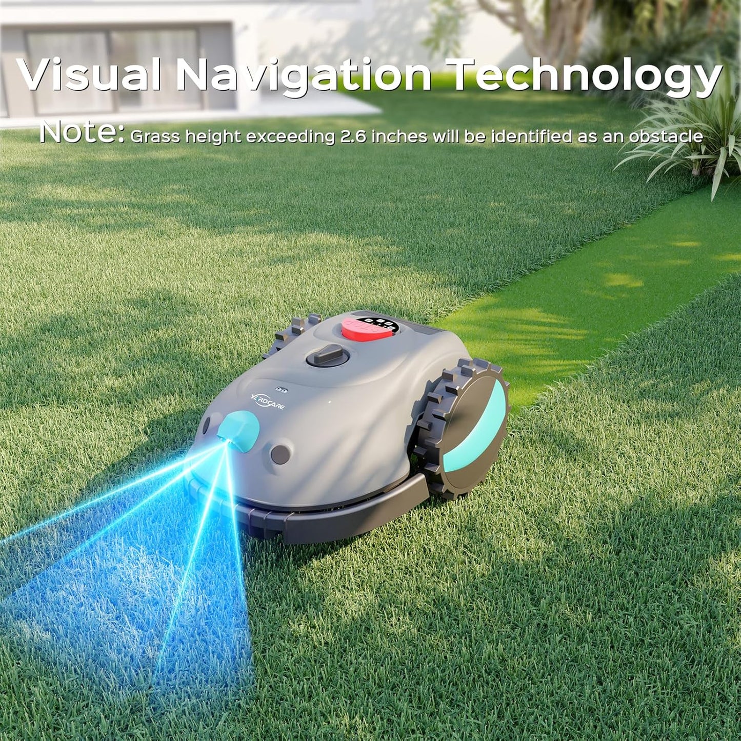 (New Open Box) YARDCARE V100 Robotic Lawn Mower | Visual Navigation • Obstacle Avoidance
