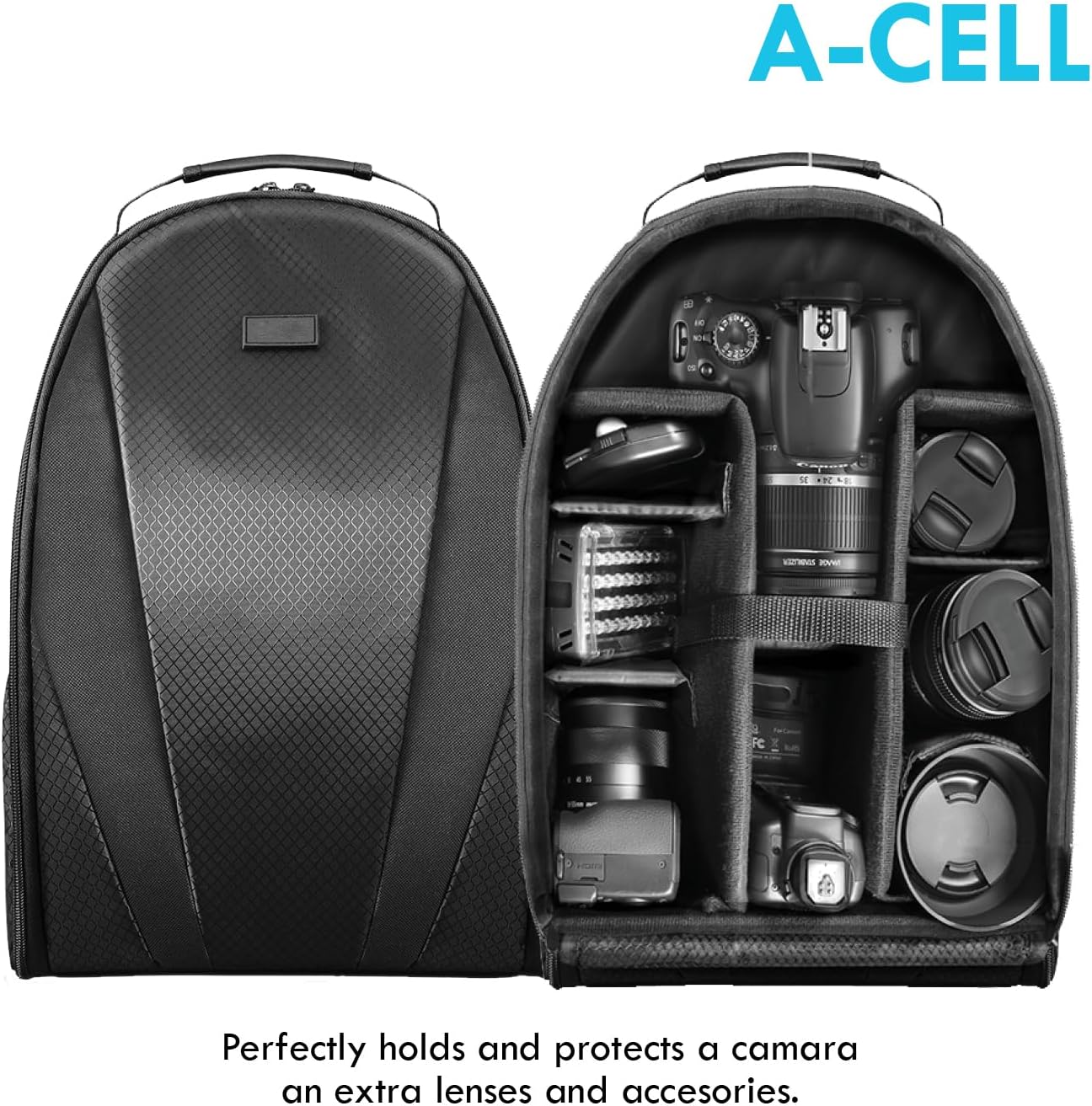 A-Cell 58MM Accessory Bundle for Canon EOS Rebel T7, T6, T5, T3, T100, 4000D, 3000D,