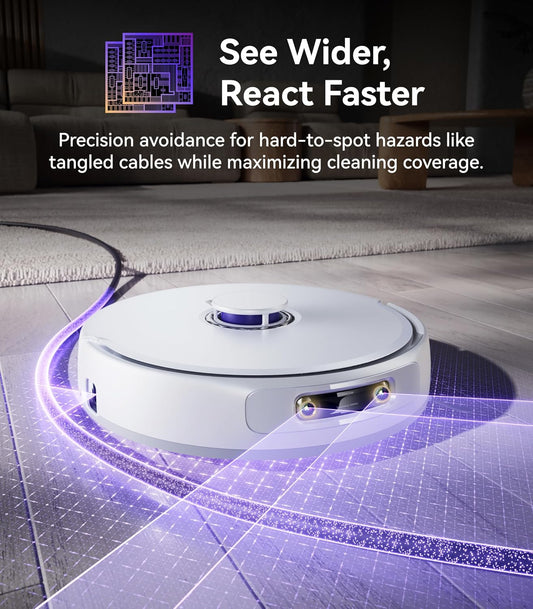 (New Open Box) NARWAL Freo Z Ultra Robot Vacuum and Mop Combo, Dual RGB Cameras and Chips, AI Avoidance, 12000Pa Suction, Real-Time Decisions, Adaptive Hot-Water Self Wash & Self Emptying, Pet Hair, Quiet