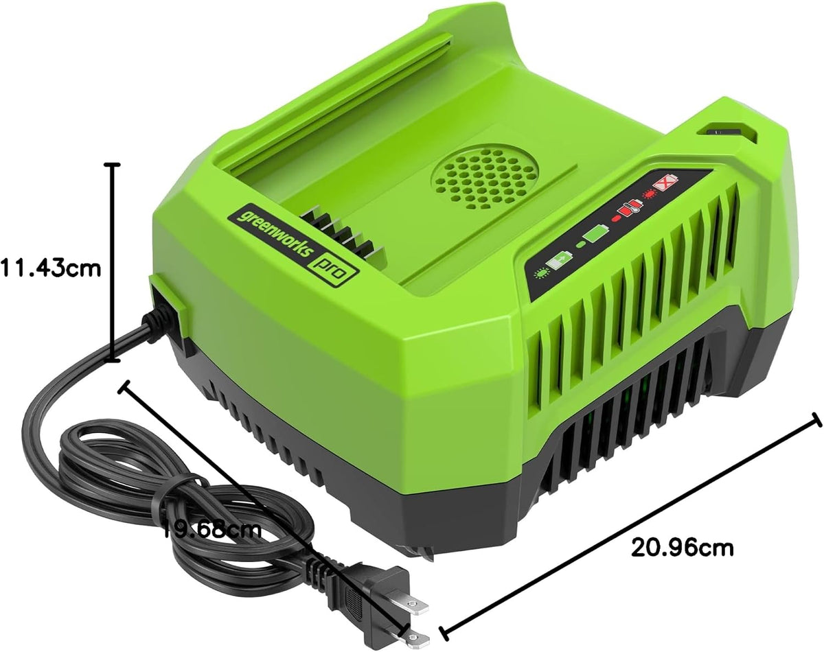 (Never Used) Greenworks PRO 80V Lithium Ion Single Port Rapid Battery Charger