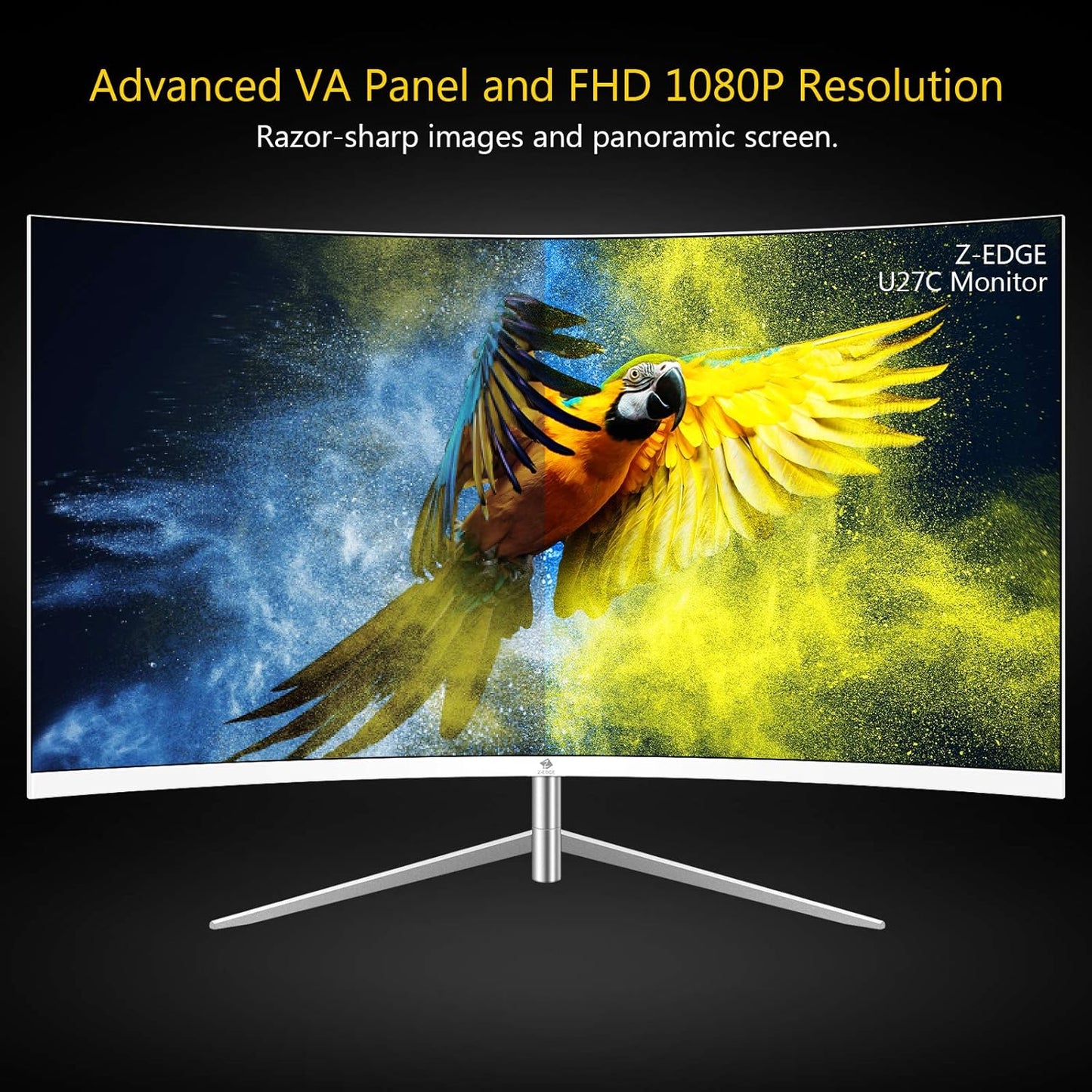 (Brand New) Z-Edge 27-inch Curved Gaming Monitor, Full HD 1080P 1920x1080 LED Backlight Monitor