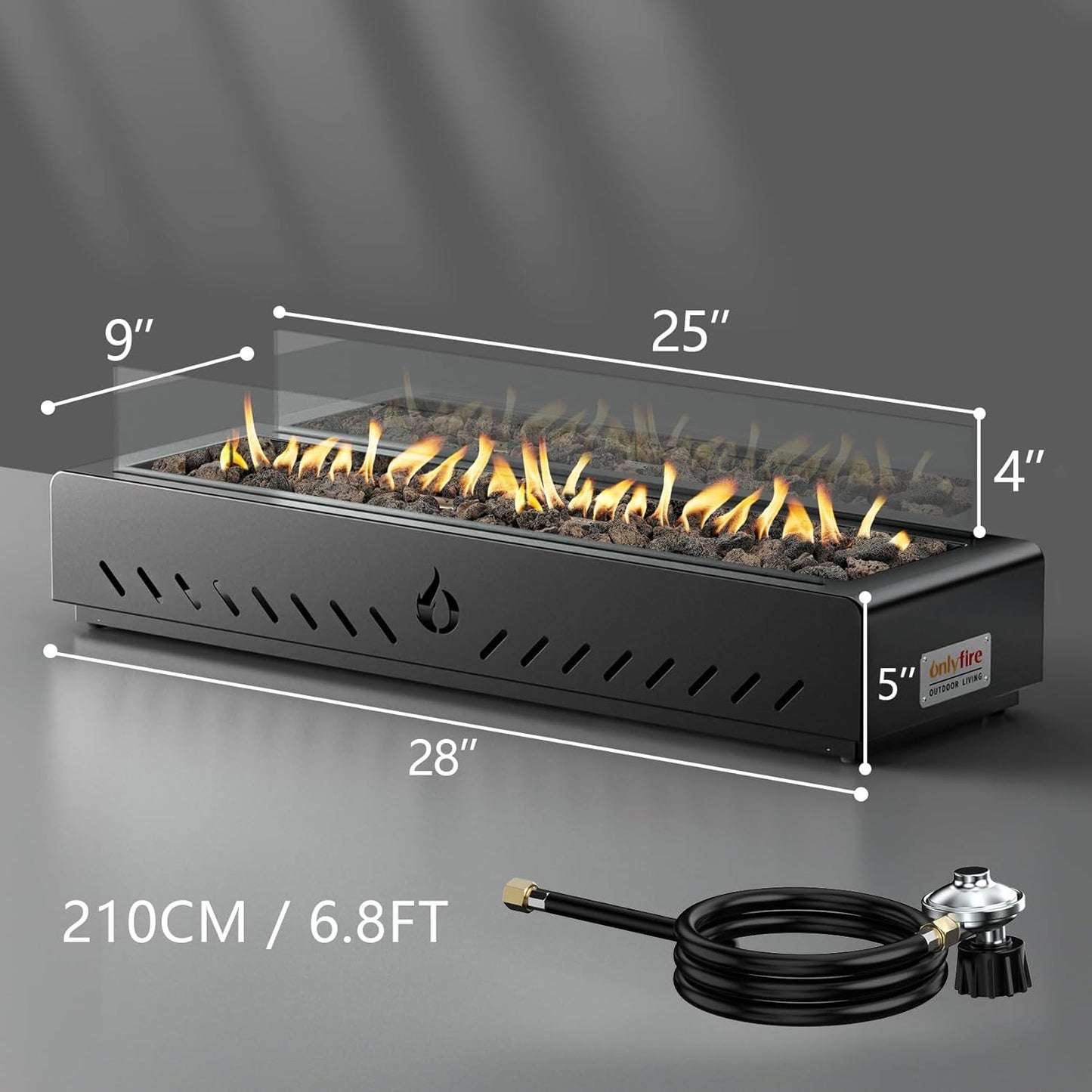 (New Open Box) ONLYFIRE OUTDOOR LIVING 28" Propane Gas Fire Pit (FP044)