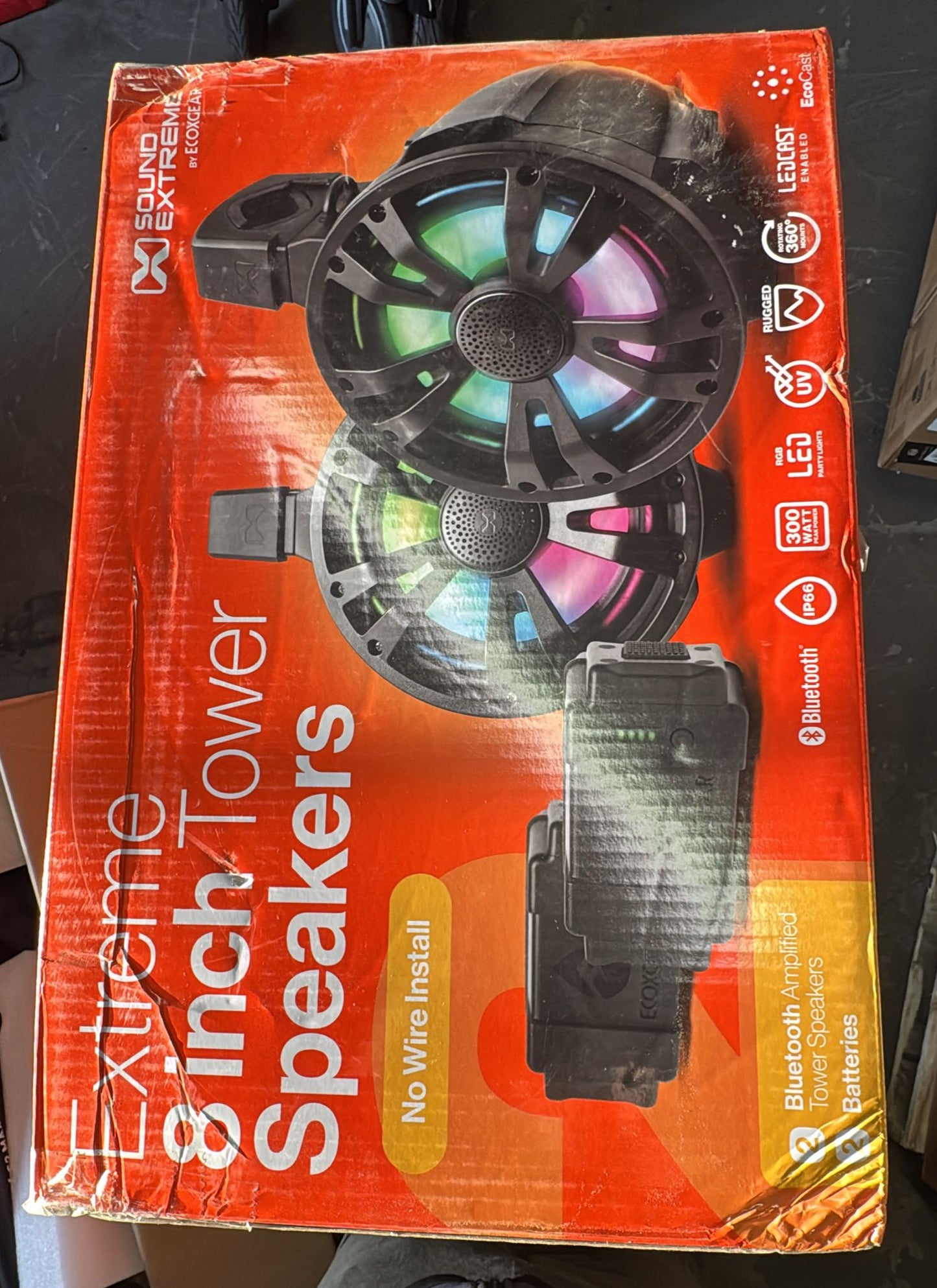 (New Open Box) SoundExtreme ExtremeTower Speakers ET08 - 2 Passive Extreme 8 inch Tower Speakers - Black