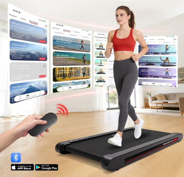 (New Open Box) Freepi Walking Pad,Under Desk Vibration Treadmill,3 in 1 Vibration Plate Exercise Machine,Portable Treadmill for Home