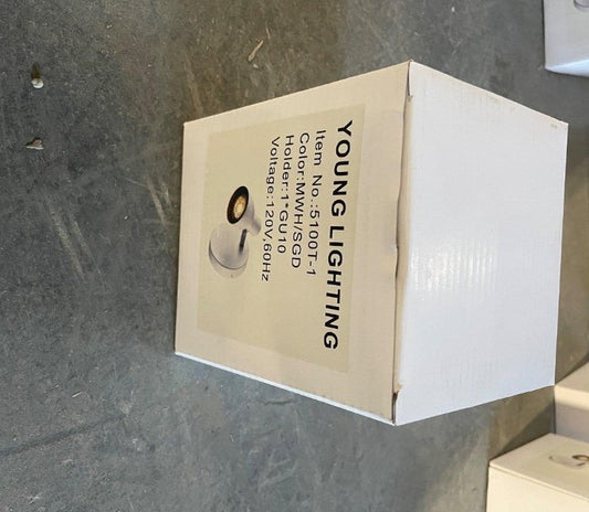 (New Open Box)  Alabaster Wall Light (Single) | 4.7” x 4.7” x 5” | Modern Wall Sconce