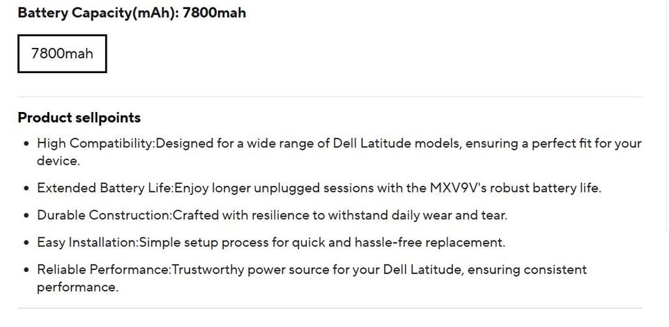 (New) SOMI MXV9V Battery for Dell Latitude 5300 5310 7300 7400 E5300 E5310 E7300 E7400 etc