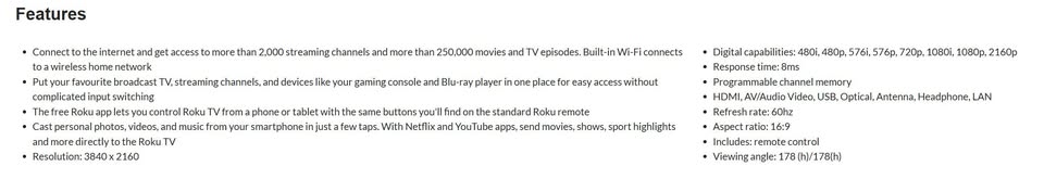 (Brand New Sealed) RCA Roku Smart 4K UHD Smart TV, 50-in