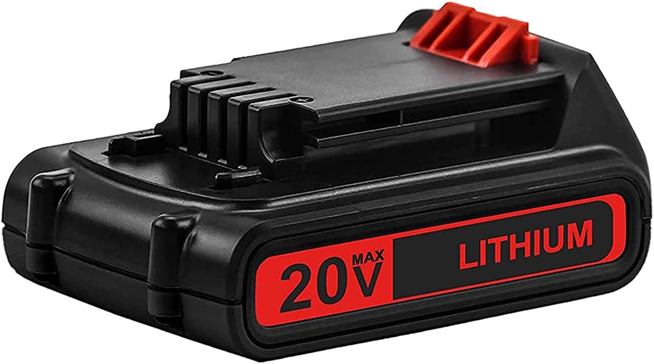 (New Open Box) Battery for Black+ Decker 20V Lithium: 3800mah Replacement 2 Pack