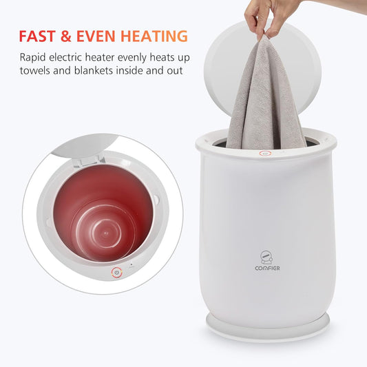 (New Open Box)  COMFIER Towel Warmer Bucket | Large Hot Towel Warmer • Fits Oversize Towels