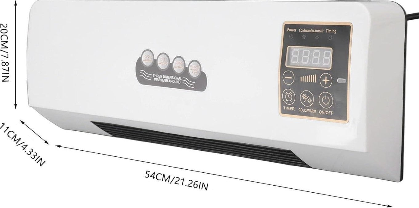 (New Open Box)  Portable 2000W Wall-Mounted Air Conditioner | Cooling & Heating • Remote Control • Low Noise