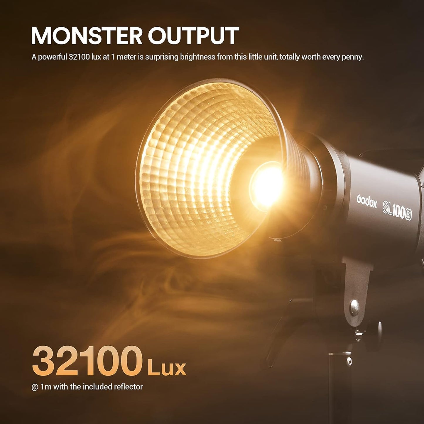 (New Open Box)GODOX SL100Bi 100W LED Video Light 2800-6500K TLCI≥97 CRI≥96,Dimmable Continuous Lighting with Bowens Mount for Video Recording Outdoor Shooting