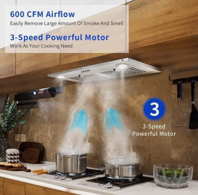 (Excellent) Zomagas Range Hood Insert 30 inch,Stainless Steel Kitchen Vent Hood 305A/EP1 (75)