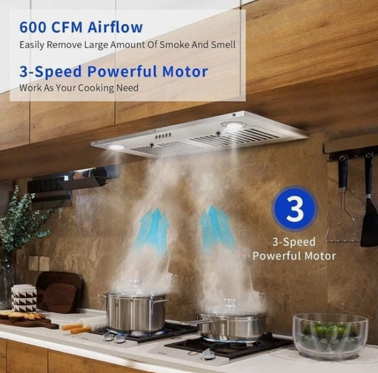 (Excellent) Zomagas Range Hood Insert 30 inch,Stainless Steel Kitchen Vent Hood 305A/EP1 (75)