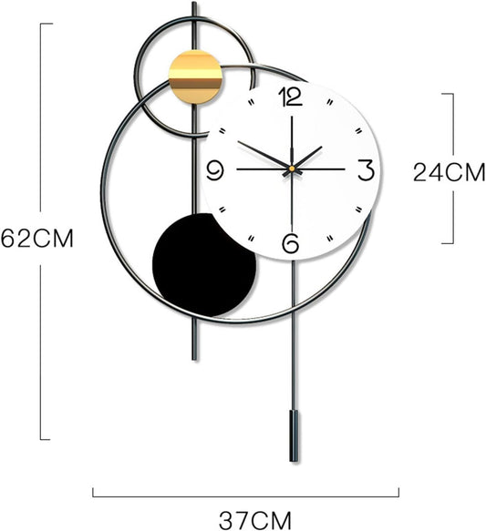 (New Open Box)  Modern Large Decorative Wall Clock | European Style • Silent Non-Ticking  ⚡