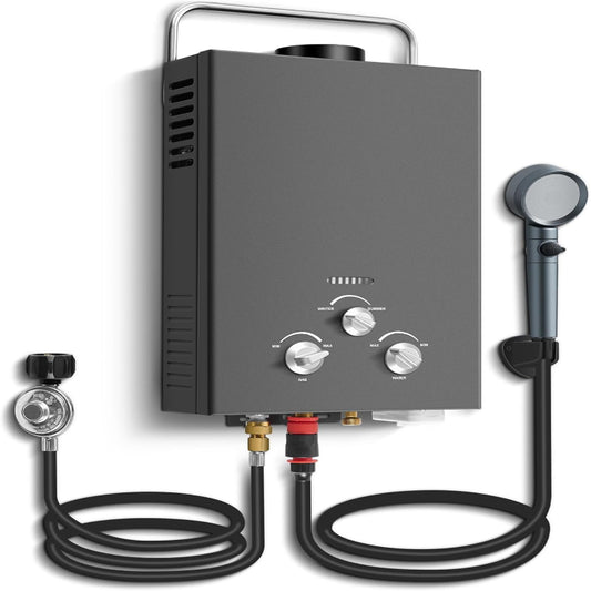 (New Open Box) Outdoor Tankless Propane Water Heater 1.58GPM 6L Portable Gas Water Heater