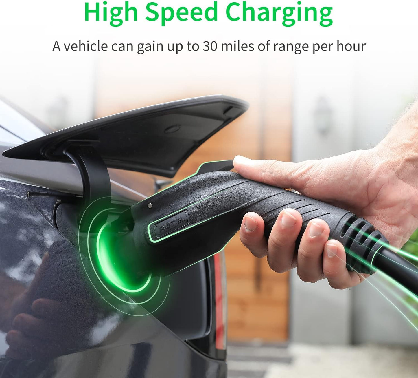 (New Open Box) Autel MaxiCharger Home Smart Electric Vehicle (EV) Charger, 40 Amp Level 2 Wi-Fi and Bluetooth Enabled EVSE, Indoor/Outdoor Car Charging Station, with in-Body Holster and 25-Foot Cable（6-50 Plug）