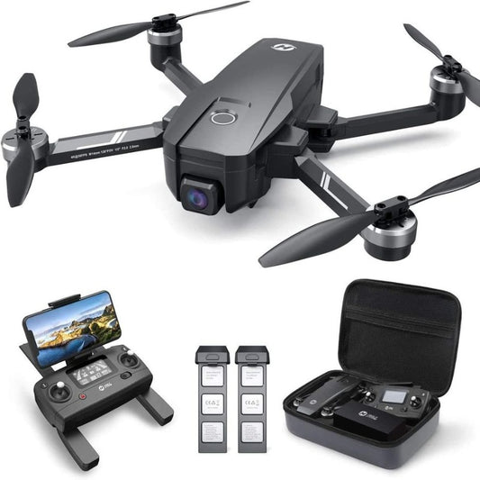 (New No Box) Holy Stone HS720E GPS Drone with 4K EIS UHD 130°FOV Camera for Adults Beginner, FPV Quadcopter with Brushless Motor, 2 Batteries 46 Min Flight Time, 5GHz Transmission, Smart Return Home, Follow Me