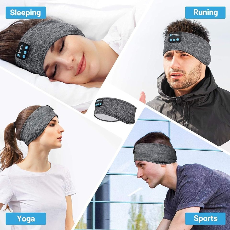 Sleep Headphones Wireless, Perytong Bluetooth Sports Headband Headphones with Ultra-Thin HD Stereo