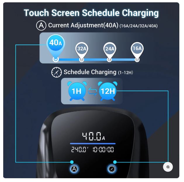 (Excellent) Tera 40A 240V Level 2 Home EV Charger for W02-white