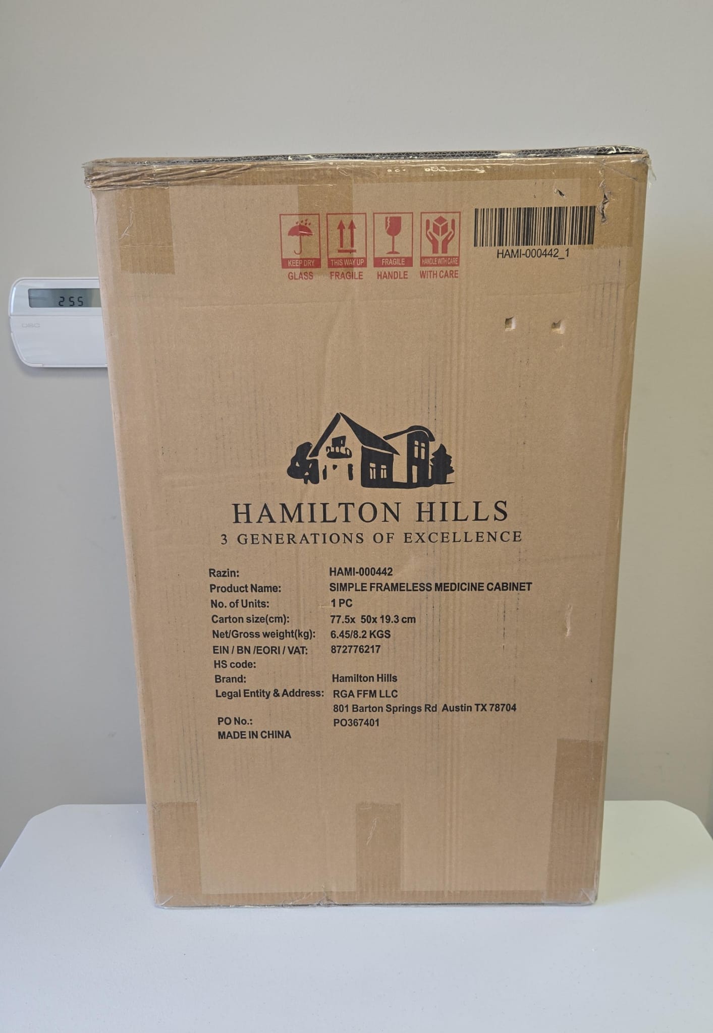 (Brand New) Hamilton Hills Simple Frameless 16x26 Recessed Medicine Cabinet