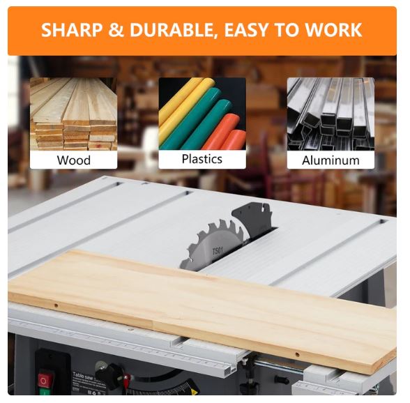 (New Open Box)  Garvee 10" Multifunctional Table Saw | 15A • 5000RPM •