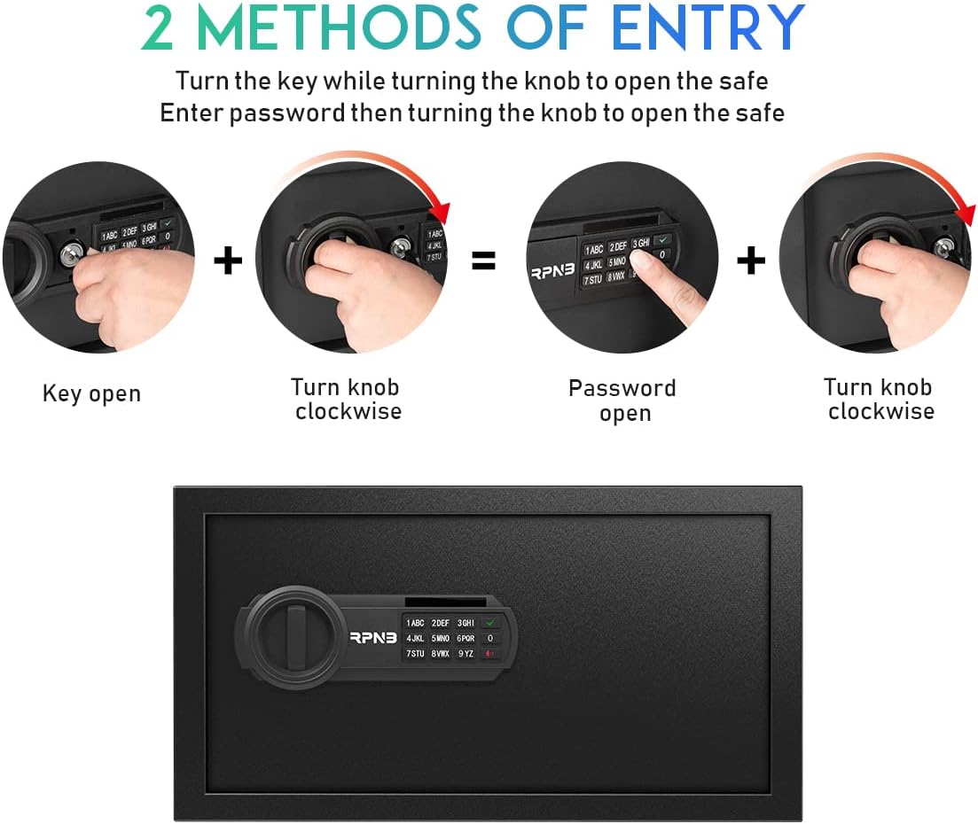 (Excellent) RPNB  1.0 Cubic Feet Deluxe Safe and Lock Box,Digital Keypad Safe Box, (RP23ESA)