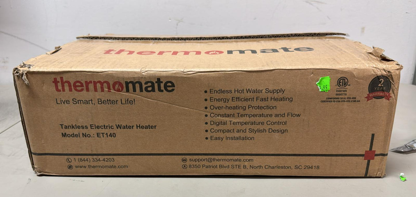 (New Open Box) Tankless Water Heater Electric 14kW 240 Volt, thermomate On Demand Instant Endless Hot Water