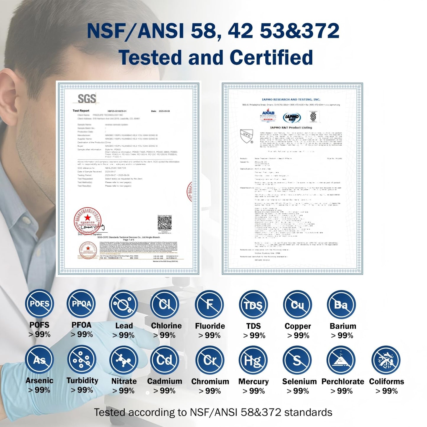 (New Open Box) Frizzlife 800GPD Reverse Osmosis Water Filter, NSF/ASNI 58&53&42&372 Standard, Alkaline Mineral pH+ Tankless Reverse Osmosis System, 9-Stage Under Sink Filtration RO, 2:1 Pure to Drain, PD800-TAM4