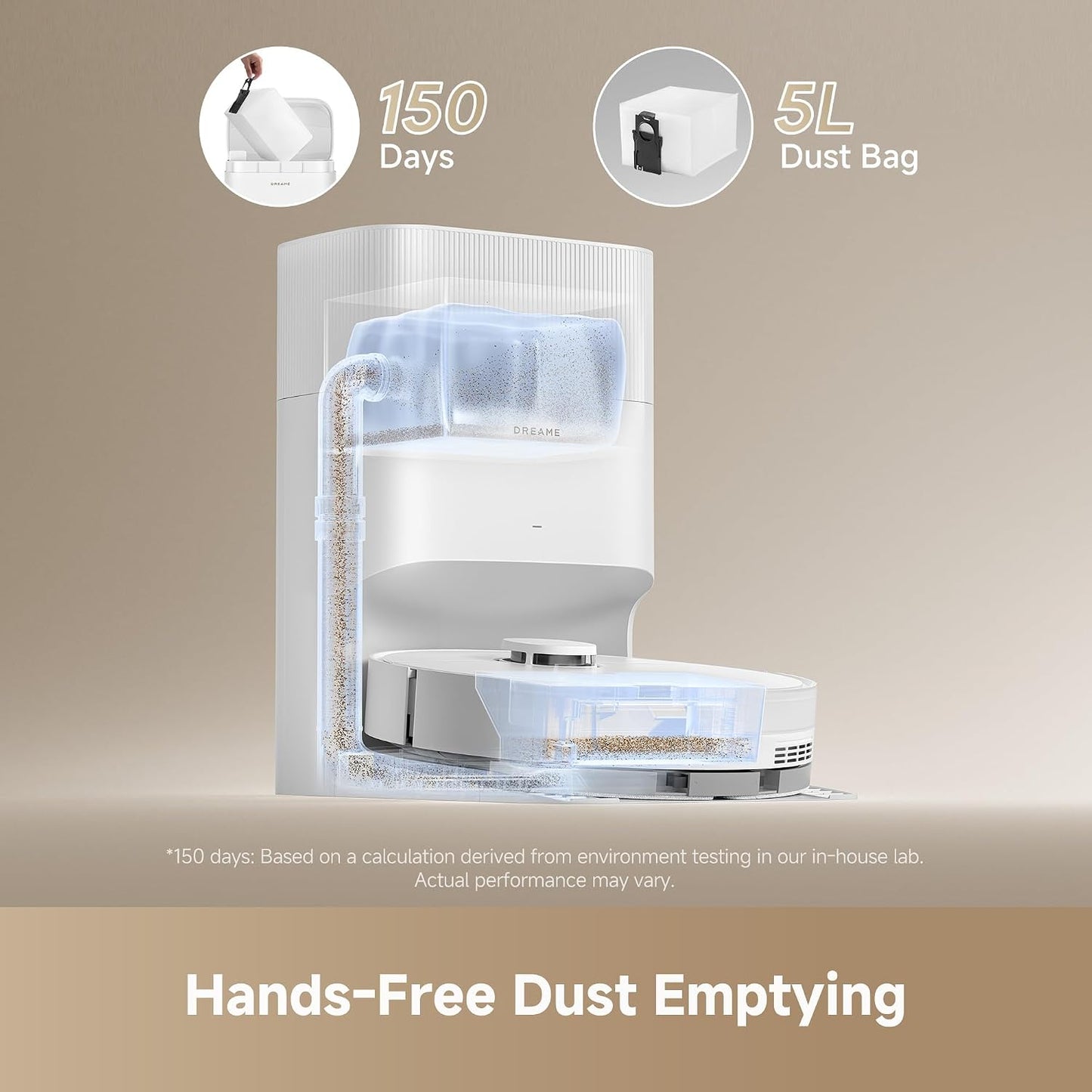 (Excellent) DREAME D20 Plus Robot Vacuum & Mop – Self-Emptying – DuoBrush for Pet Hair