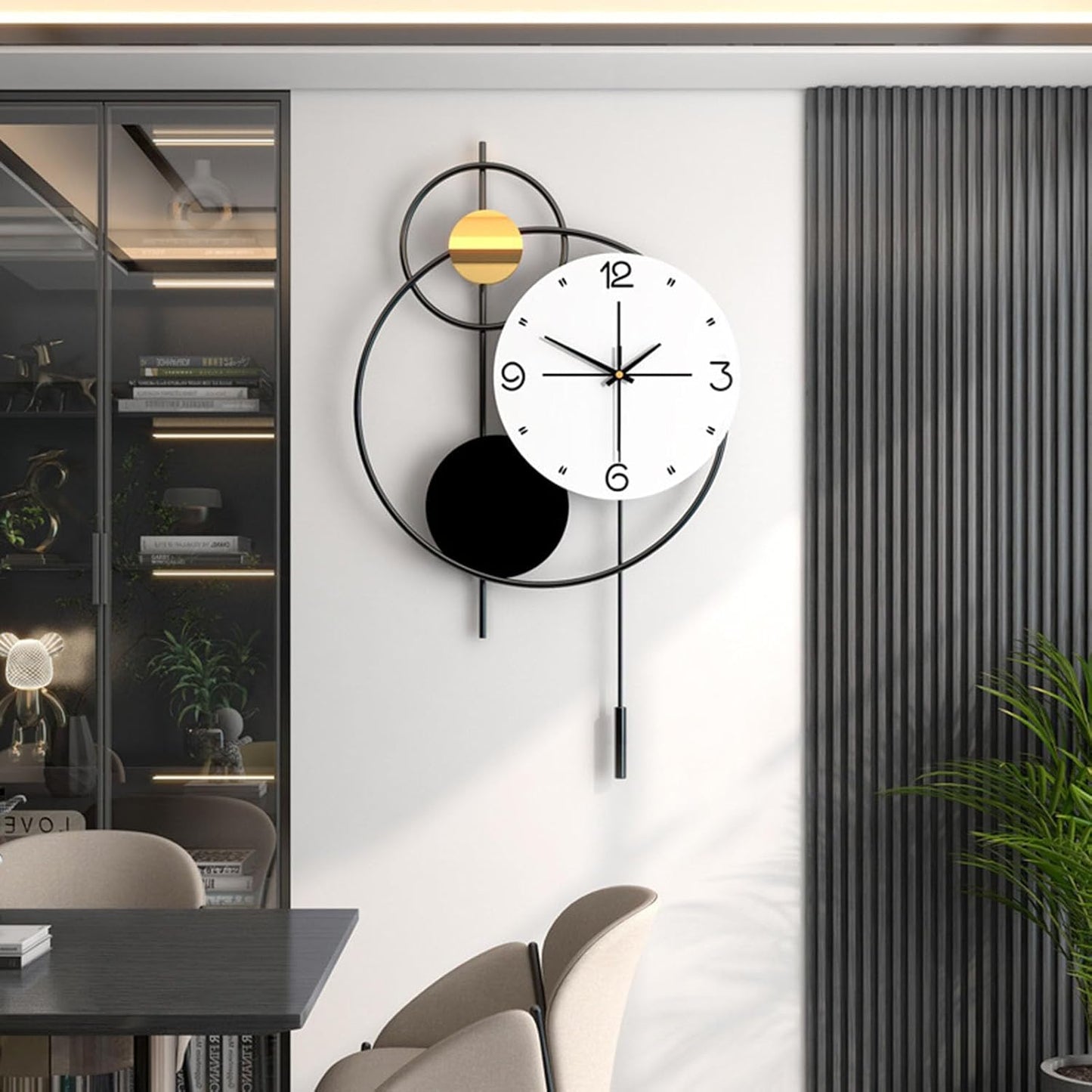 (New Open Box)  Modern Large Decorative Wall Clock | European Style • Silent Non-Ticking  ⚡