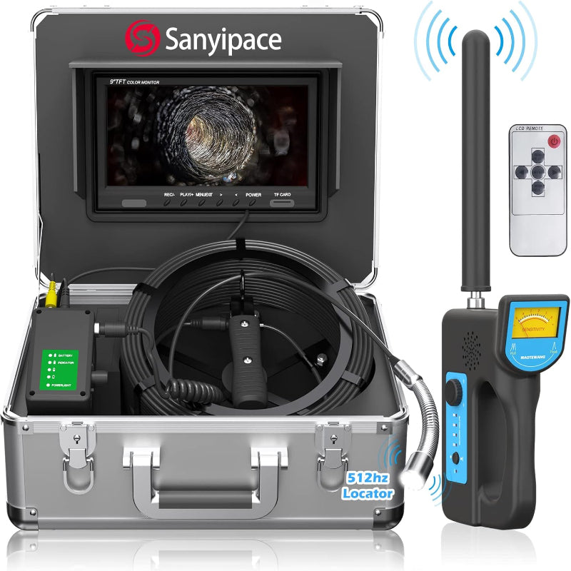 Sanyipace Sewer Camera with Locator 20M/65FT, Drain Plumbing Pipe Inspection Camera