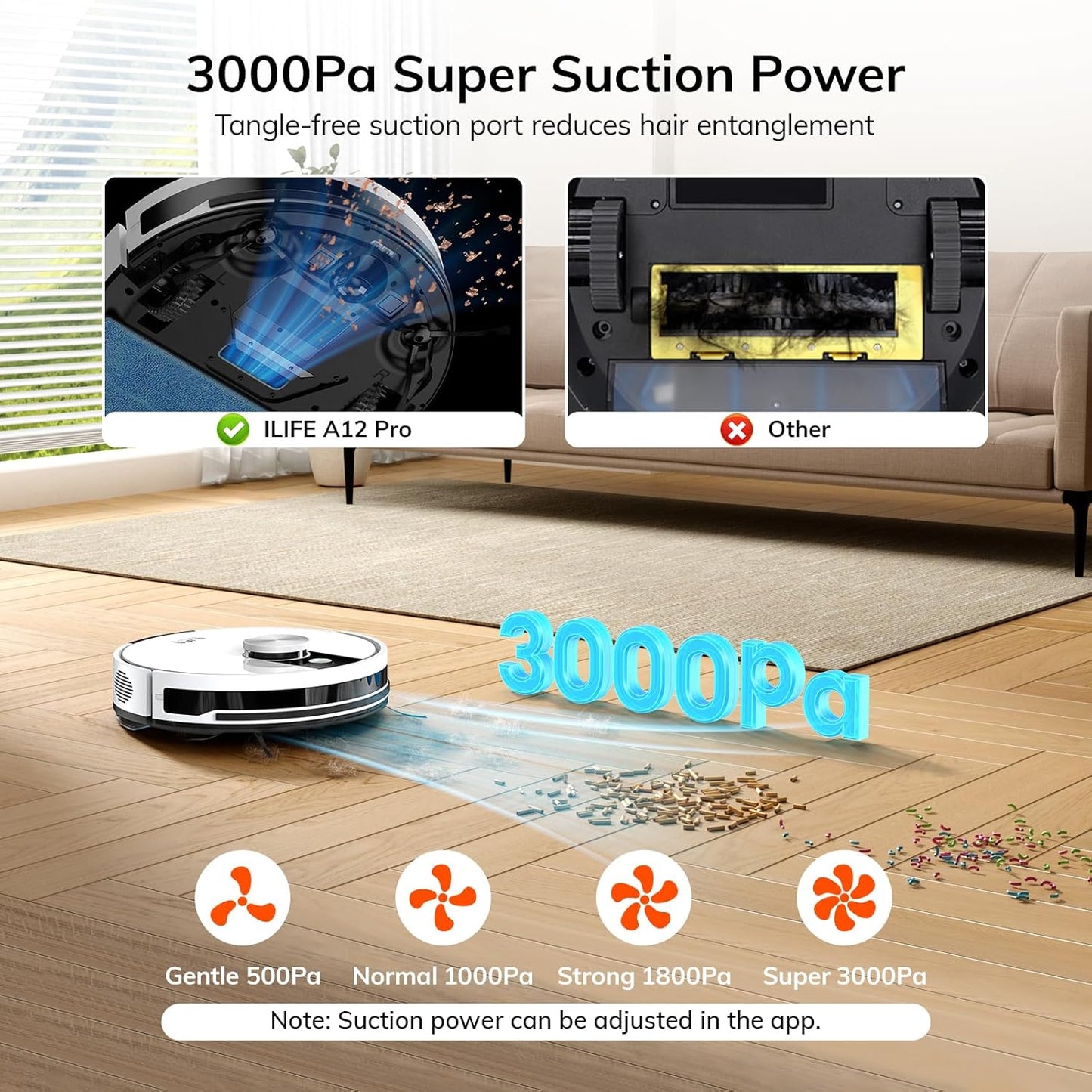 (New Open Box) ILIFE A12 Pro Robot Vacuum and Mop Combo, 60-Day Self Emptying Station, Smart LiDAR Navigation