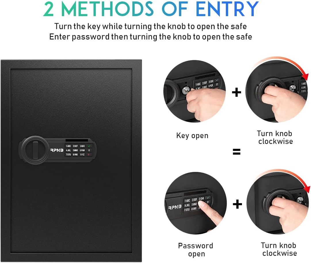 (New Open Box) RPNB Deluxe Safe and Lock Box,Digital Keypad Safe Box ,1.8 Cubic Feet (RP50ESA)