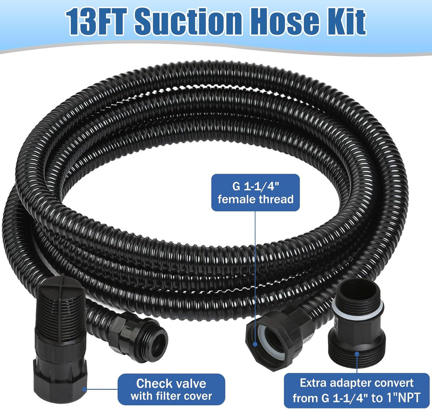 (New Open Box) FLUENTPOWER 1HP Portable Garden Transfer Pump, 900GPH Electric Sprinkler Booster Pump