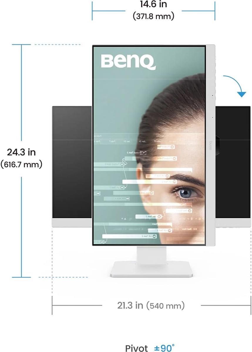 (New Open Box) BenQ GW2486TC 24" Office Monitor – USB-C | IPS | Height Adjustable | Eye-Care Tech