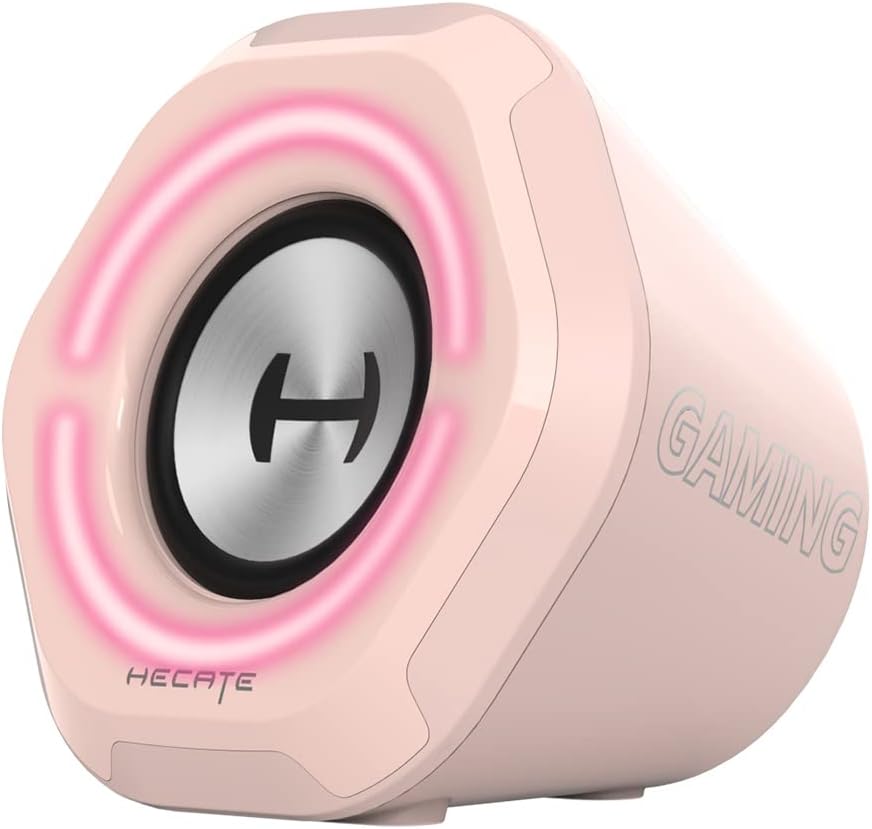 (Excellent) Edifier G1000 USB Computer Speakers,USB-Powered Bluetooth 5.3 PC Gaming Speakers for Desktop Computer Laptop and Mobile Phone USB 3.5mm Aux Bluetooth Input RGB Lights Pink