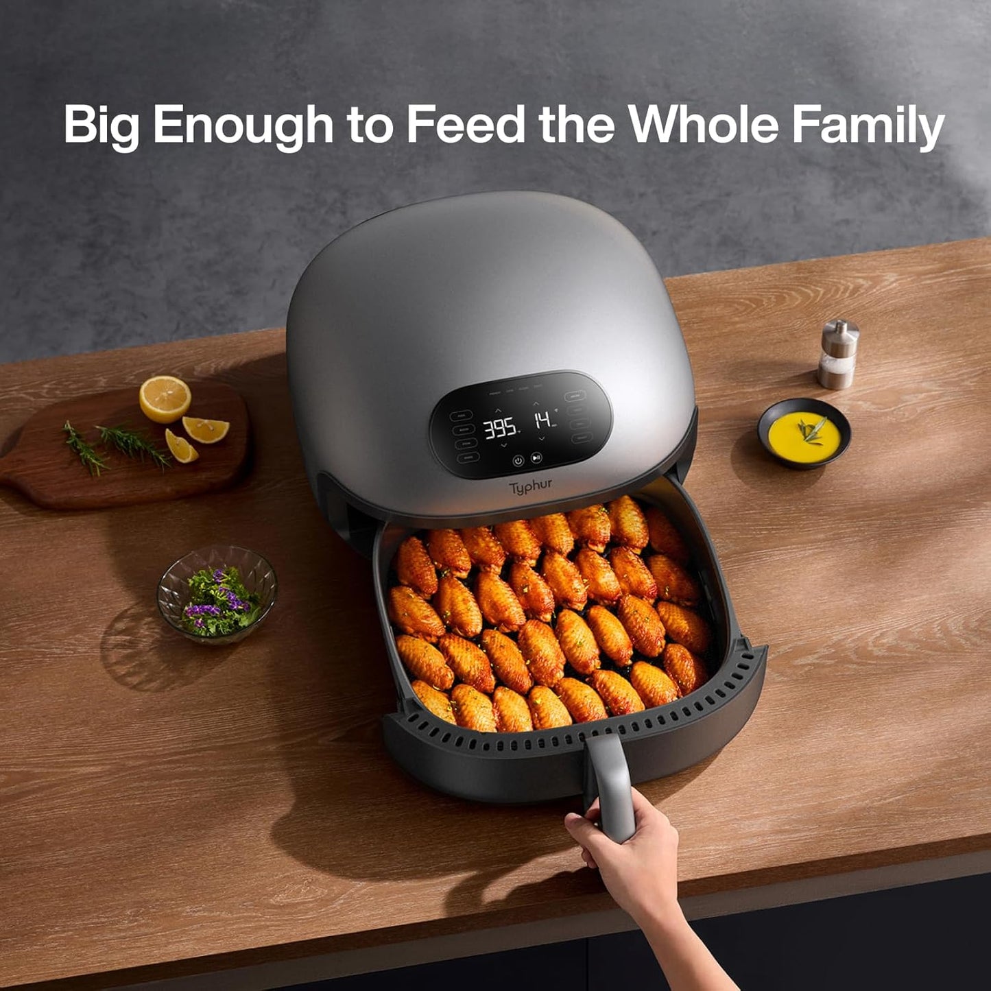 (New Open Box) Typhur Dome 2 Air Fryer, Extra Large with Superior Airflow, Self-cleaning Smart Digital Fryer