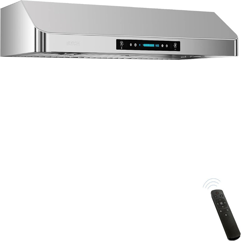 (New Open Box) IKTCH 30 Inch Under Cabinet Range Hood with 900-CFM, 4 Speed Gesture (IKC01-30)