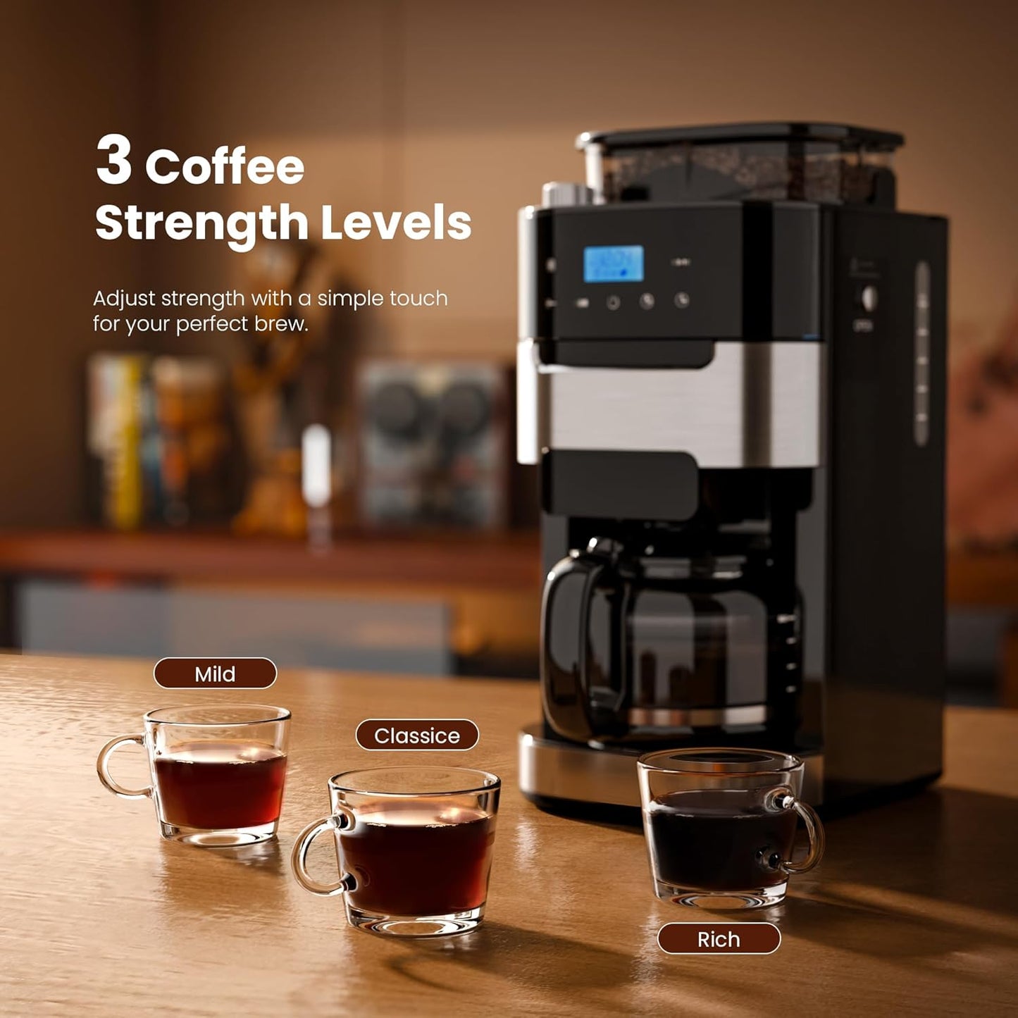 (Good) 10-Cup Drip Coffee Maker with Built-In Grinder-CM8025