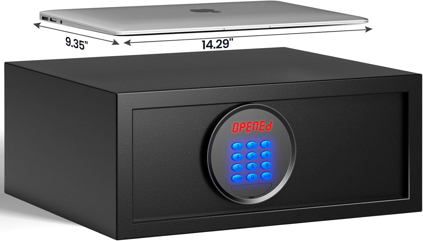 (New Open Box) KornerBatl Hotel Safe Box with Administrator's Password (14.57"D x 16.93"W x 7.09"H - 24.69 lb)