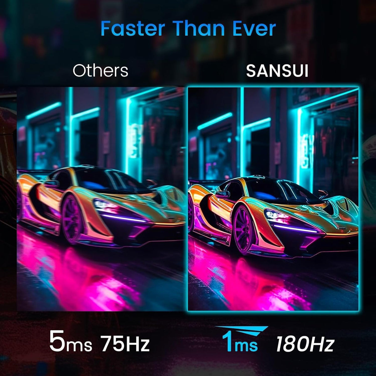 (New Open Box)  SANSUI 24" 180Hz Gaming Monitor | FHD • 1ms MPRT • FreeSync • HDR