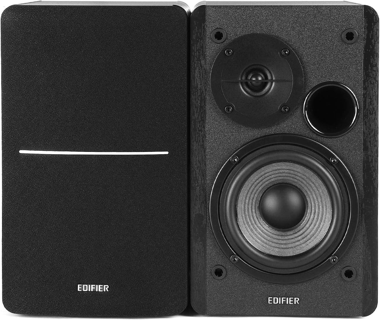 (Good)  Edifier R1280DB Powered Bluetooth Bookshelf Speakers | 42W RMS • Optical Input • Black
