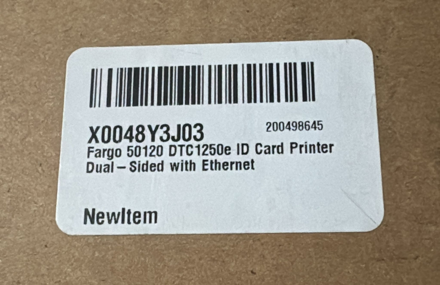 (New Open Box) Fargo DTC1250e Single-Sided ID Card Printer + Ethernet | NEW Open Box